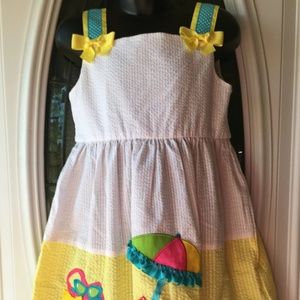 Girls Sundress Beach Scene Sz 6